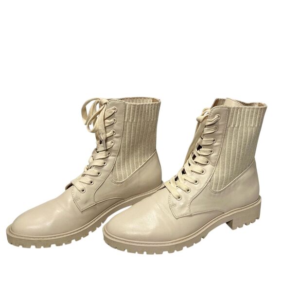 Crown & Ivy Alexis Sweater Hiker Boots Women’s Size 8 Beige Lace-Up Chunky Sole - Picture 6 of 6